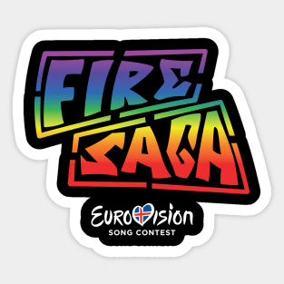 Fire Saga Logo (instrument case version) Sticker